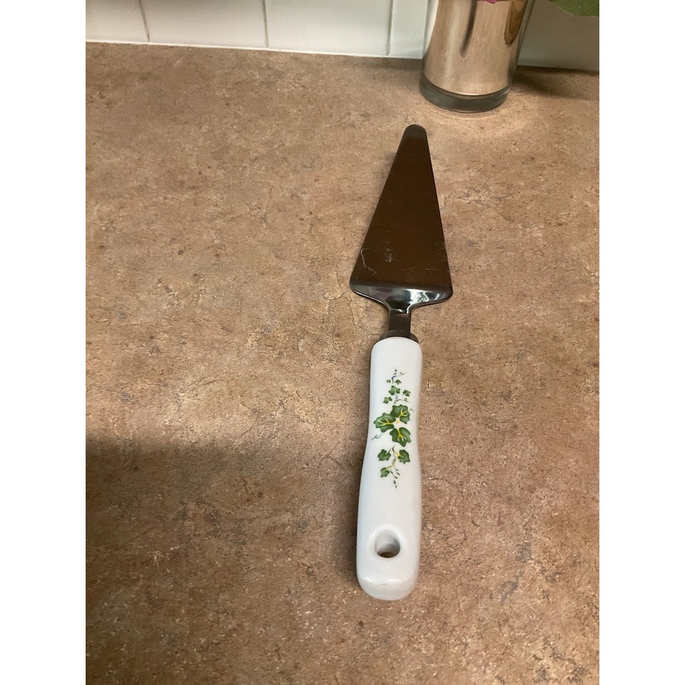 Vintage Corelle Coordinates Green Ivy Pie Spatula Serving Utensil